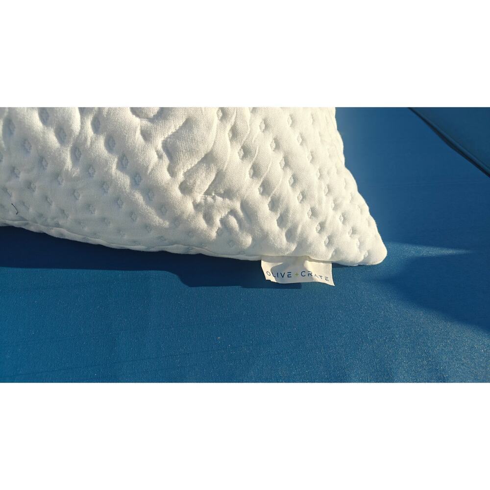 Olive Crate (2) QUEEN Bamboo Pillow - BreathePure Cooling Adjustable - Picture 2 of 9